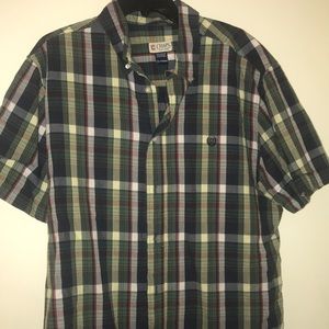 Men’s short sleeve plaid shirt chaps XL